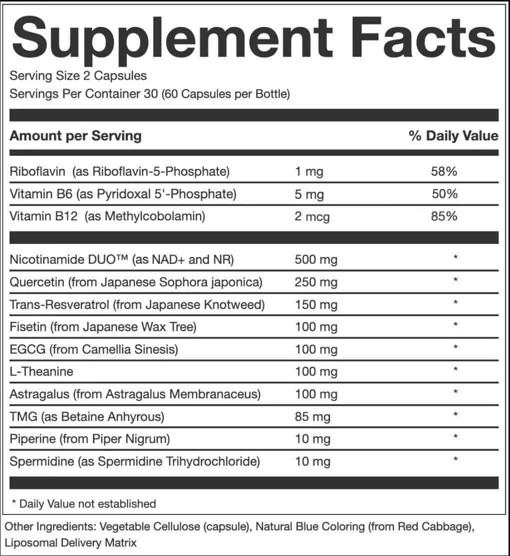 Complexe anti âge avec nicotinamide
